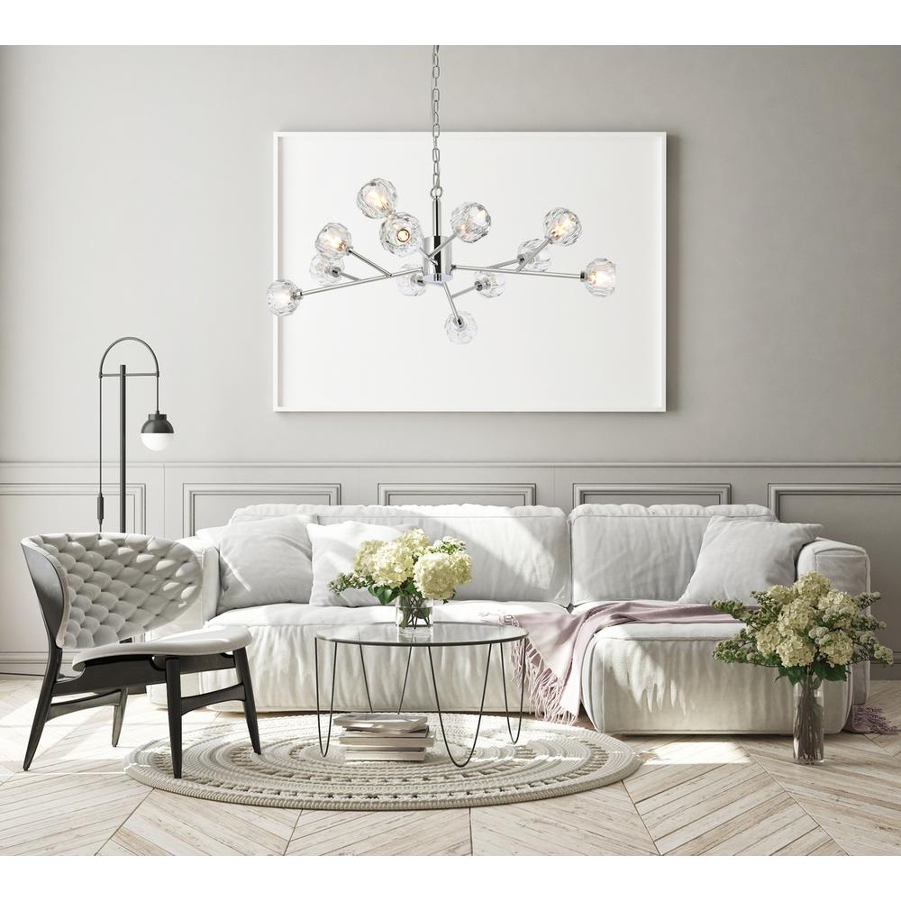 Graham 12 Light Pendant in Chrome. Picture 8