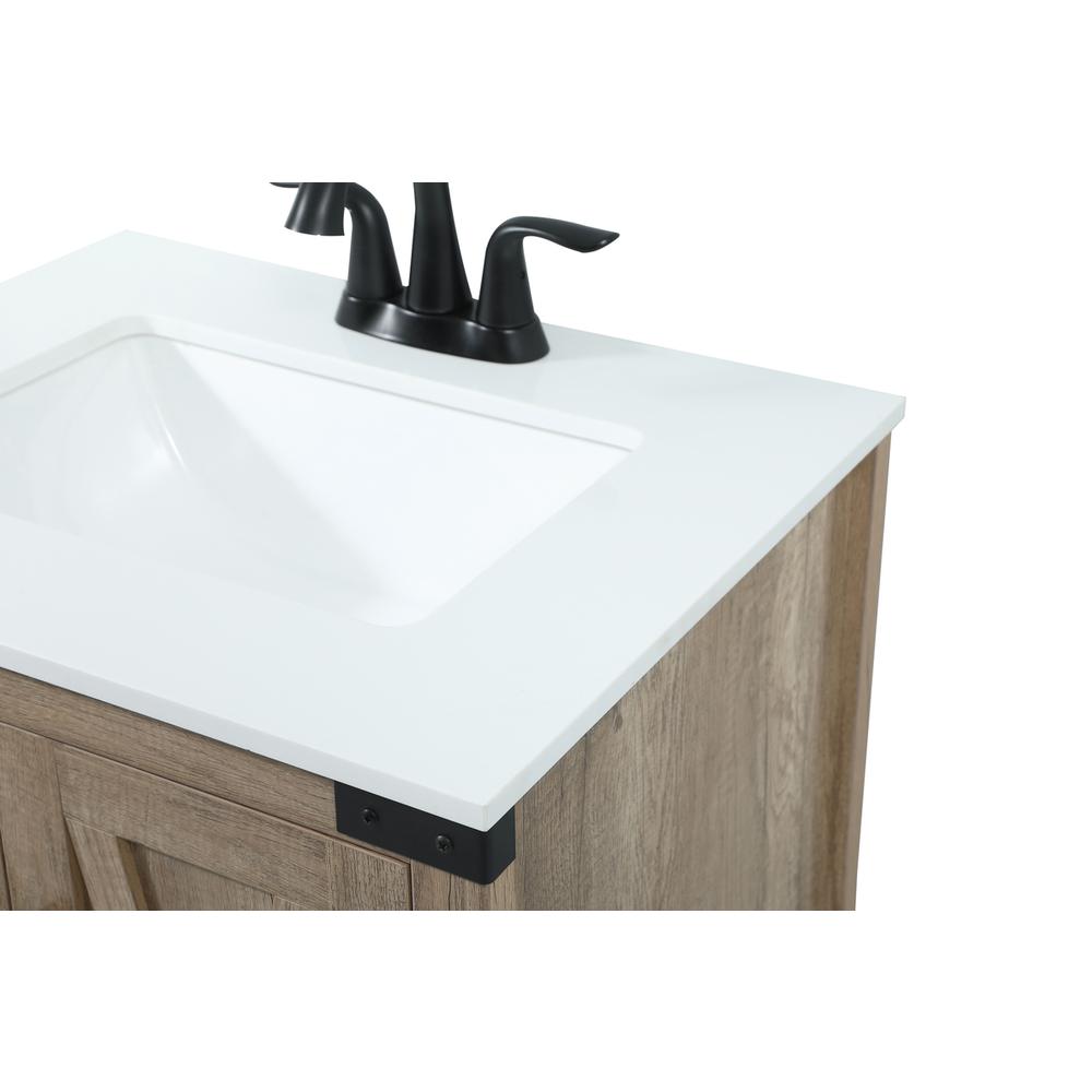 24 inch Single bathroom vanity in natural oak. Picture 11