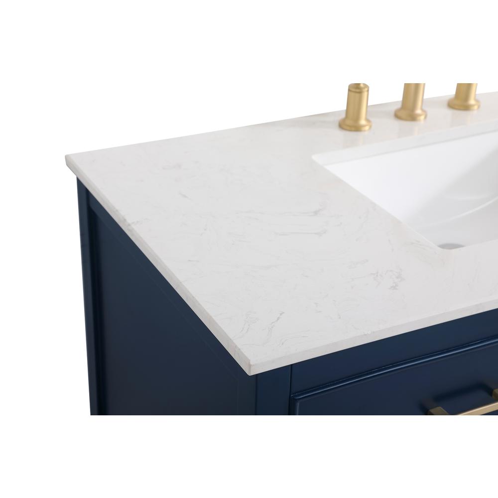 42 inch Single bathroom vanity in blue. Picture 11