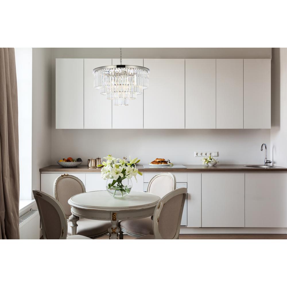 Sydney 17 light polished nickel Chandelier Clear Royal Cut Crystal. Picture 7