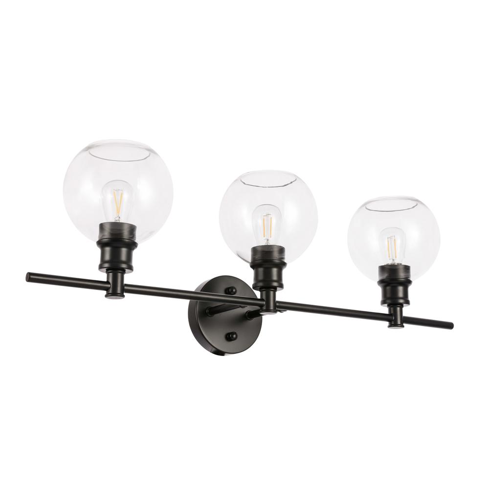 Collier 3 light Black and Clear glass Wall sconce. Picture 6