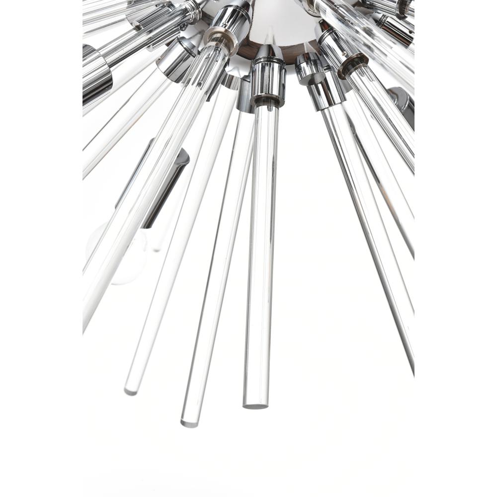 Sienna 42 inch crystal rod pendant in chrome. Picture 5
