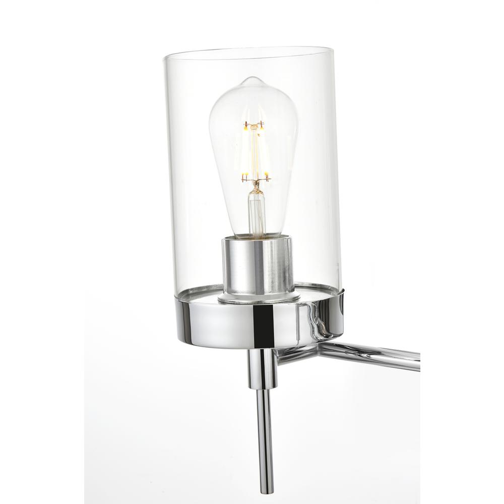 Benny 3 light Chrome and Clear Bath Sconce. Picture 4