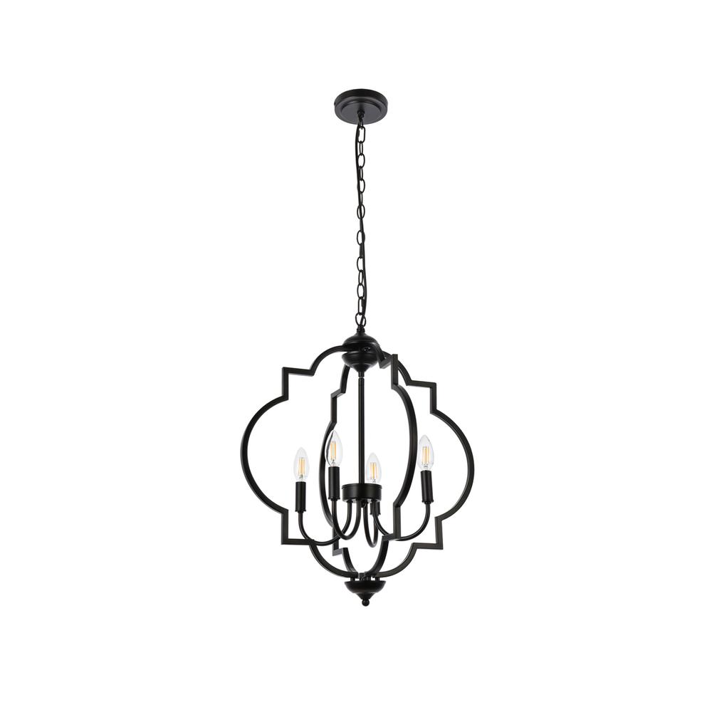 Sandara 4 lights pendant in black. Picture 6