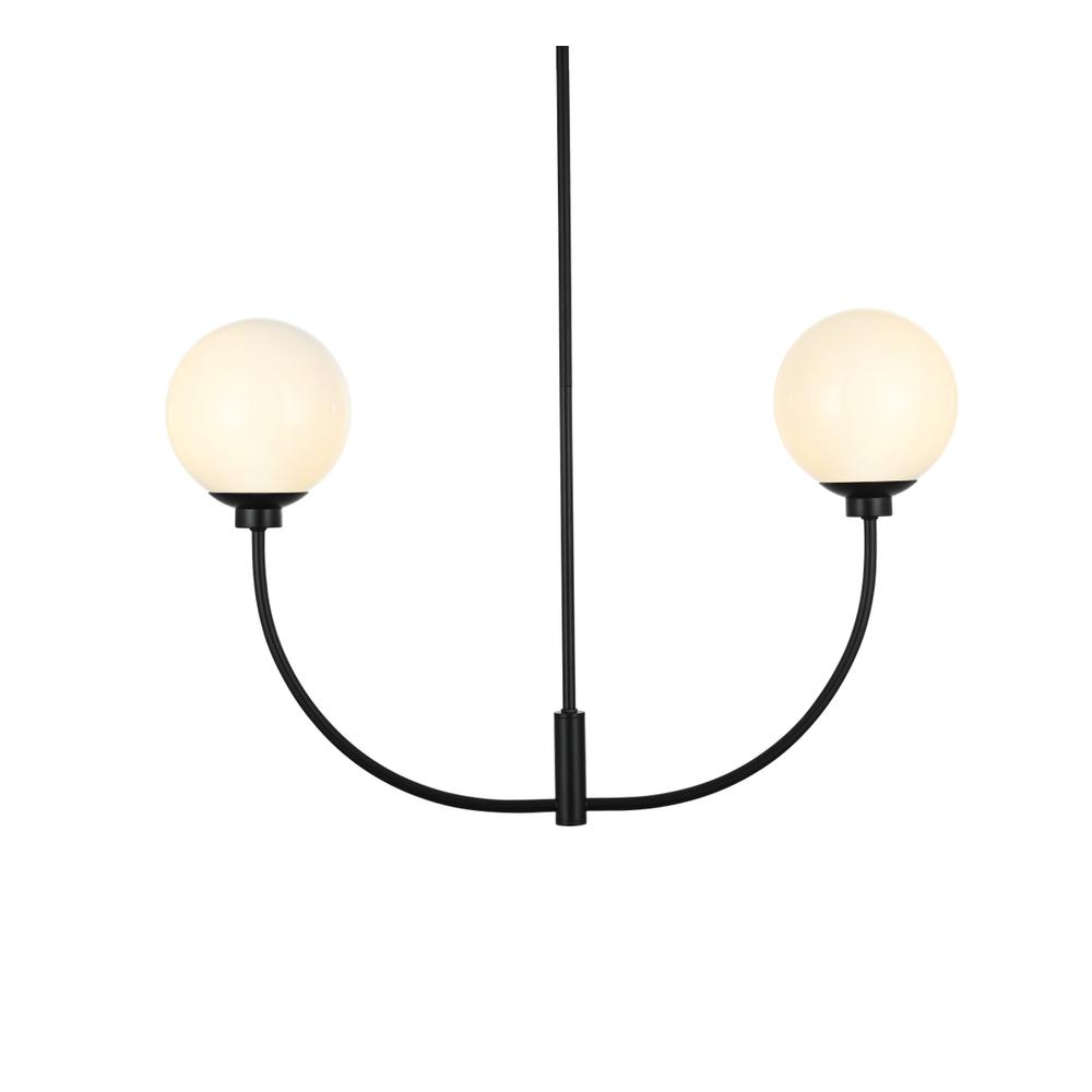 Nyomi 30 inch chandelier in Black. Picture 2