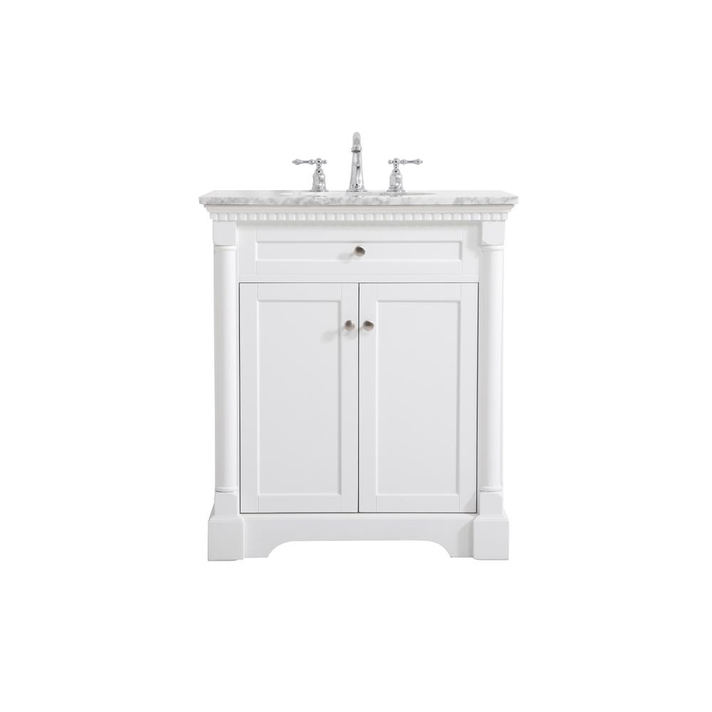 30 inch Single bathroom vanity in  White. Picture 1
