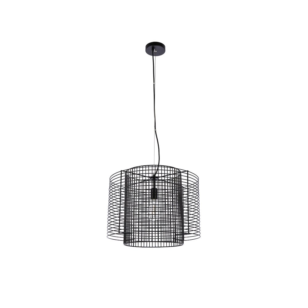 Deleon 1 Light Black Pendant. Picture 7