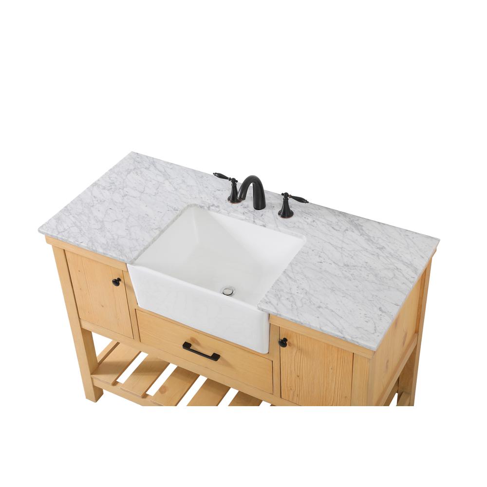 48 inch Single bathroom vanity in natural wood. Picture 10