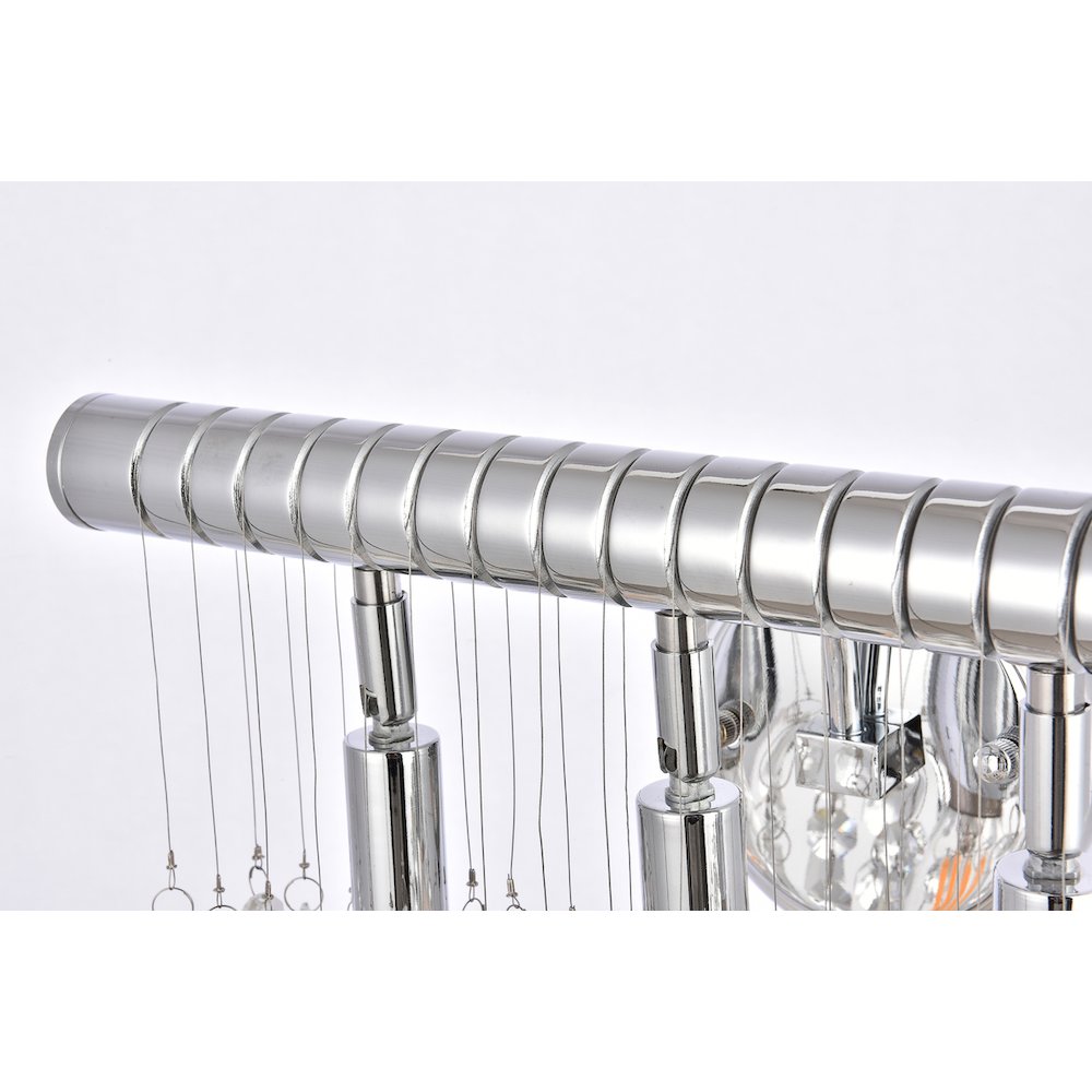 Chorus Line 3 Light Chrome Wall Sconce Clear Royal Cut Crystal. Picture 5