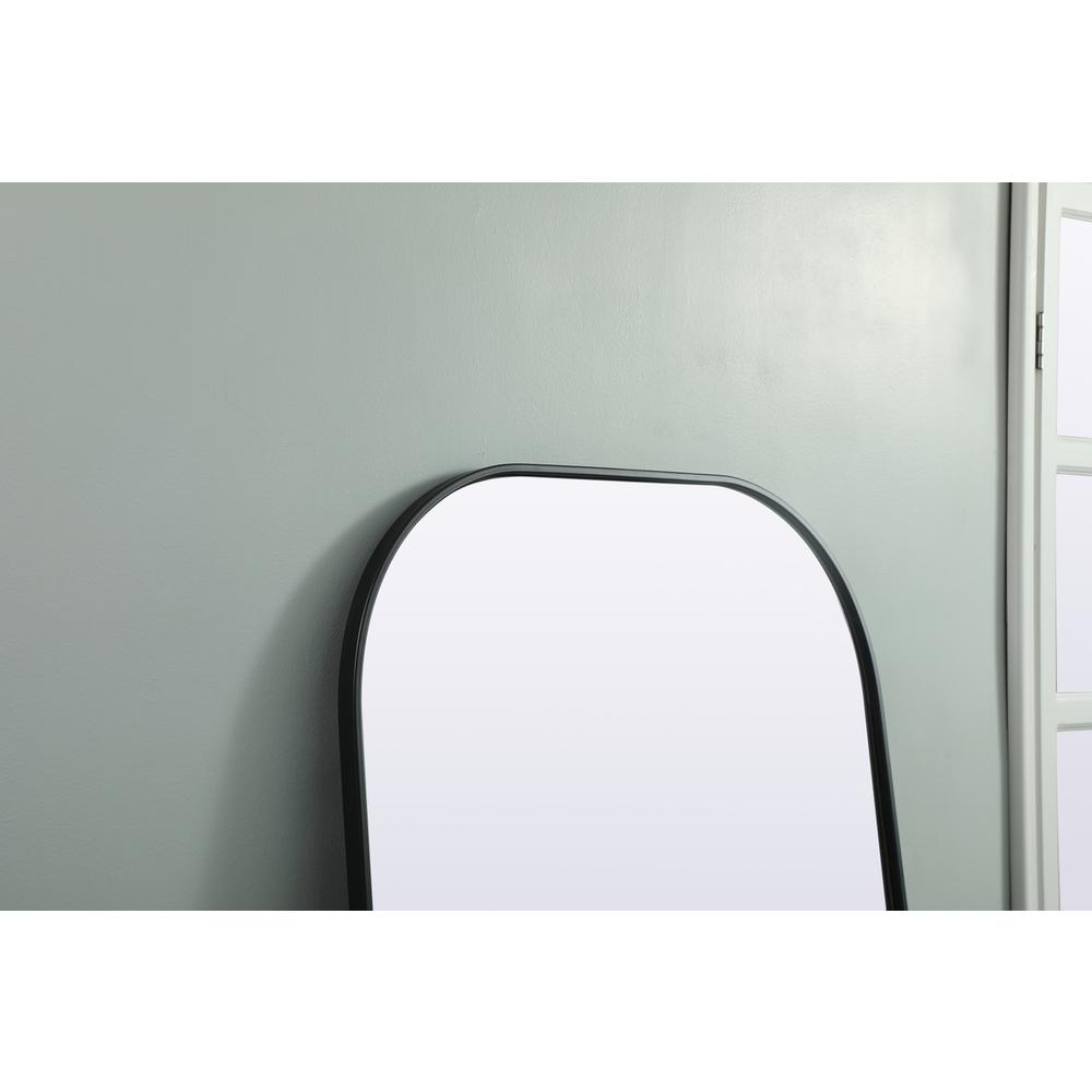 Metal Frame Arch Full Length Mirror 32x76 Inch in Black. Picture 5