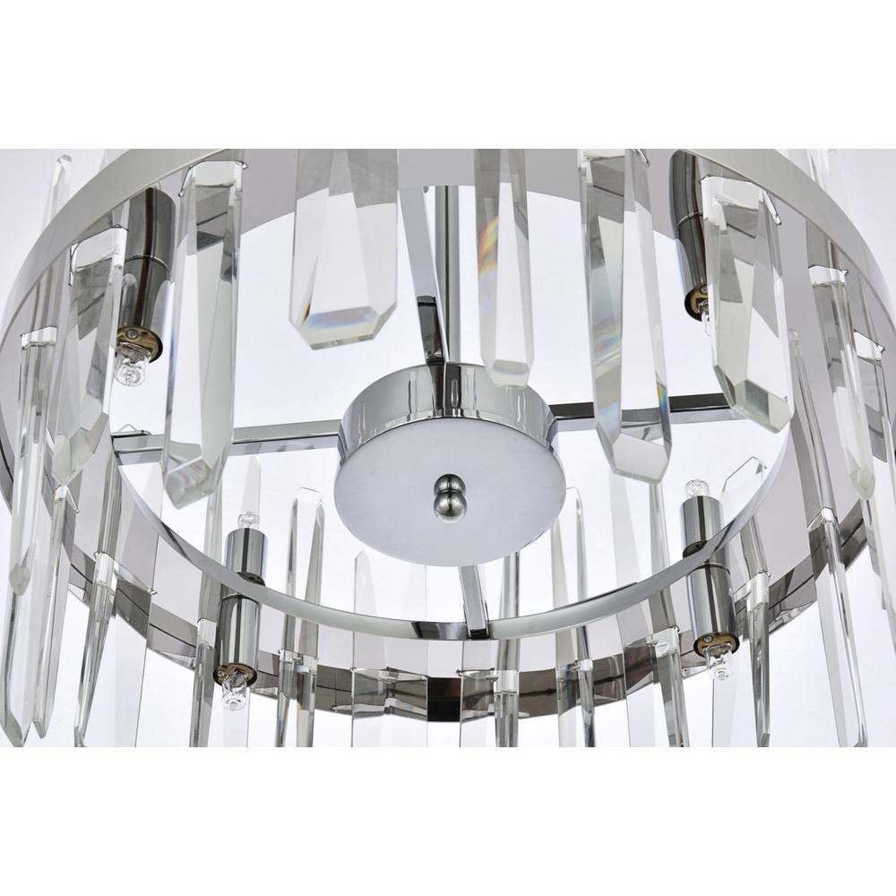 Serena 16 inch crystal round pendant in chrome. Picture 4