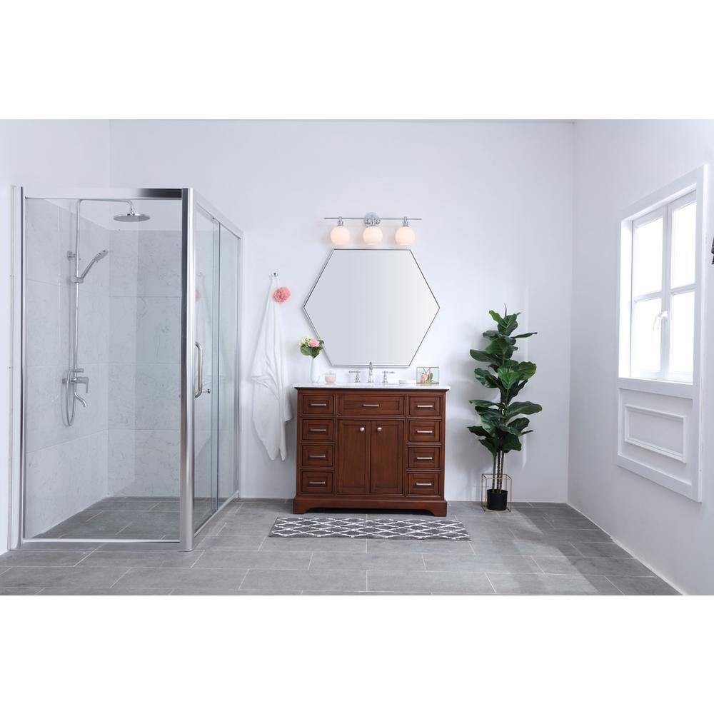 Collier 3 light Chrome and Frosted white glass Wall sconce. Picture 14