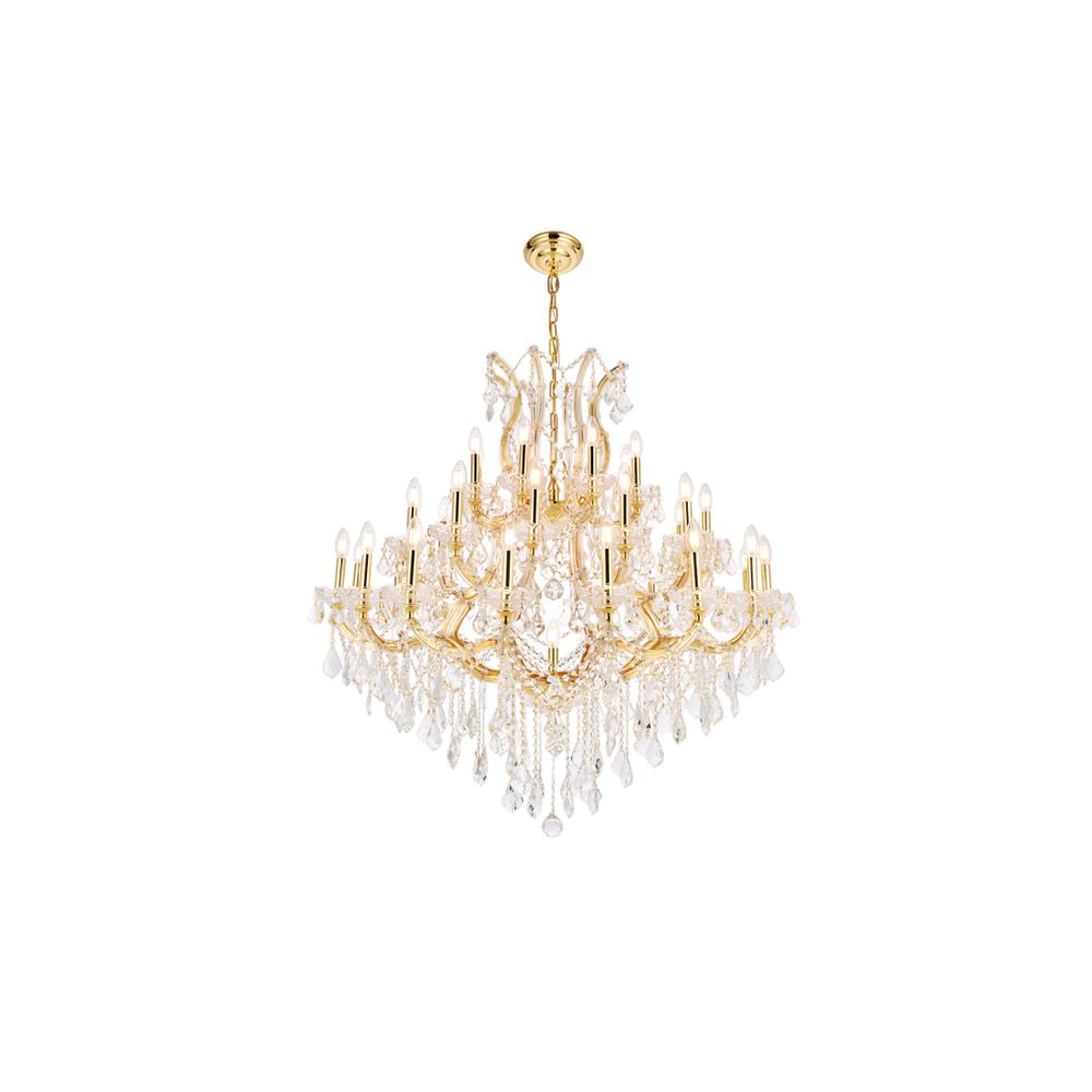 Maria Theresa 37 light Gold Chandelier Clear Royal Cut Crystal. Picture 1