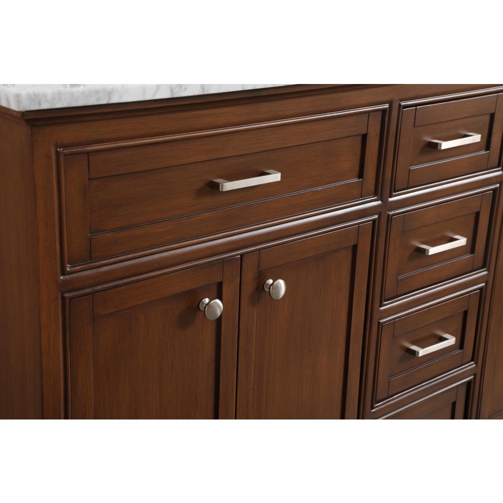 60 In. Double Bathroom Vanity Set In Teak. Picture 8