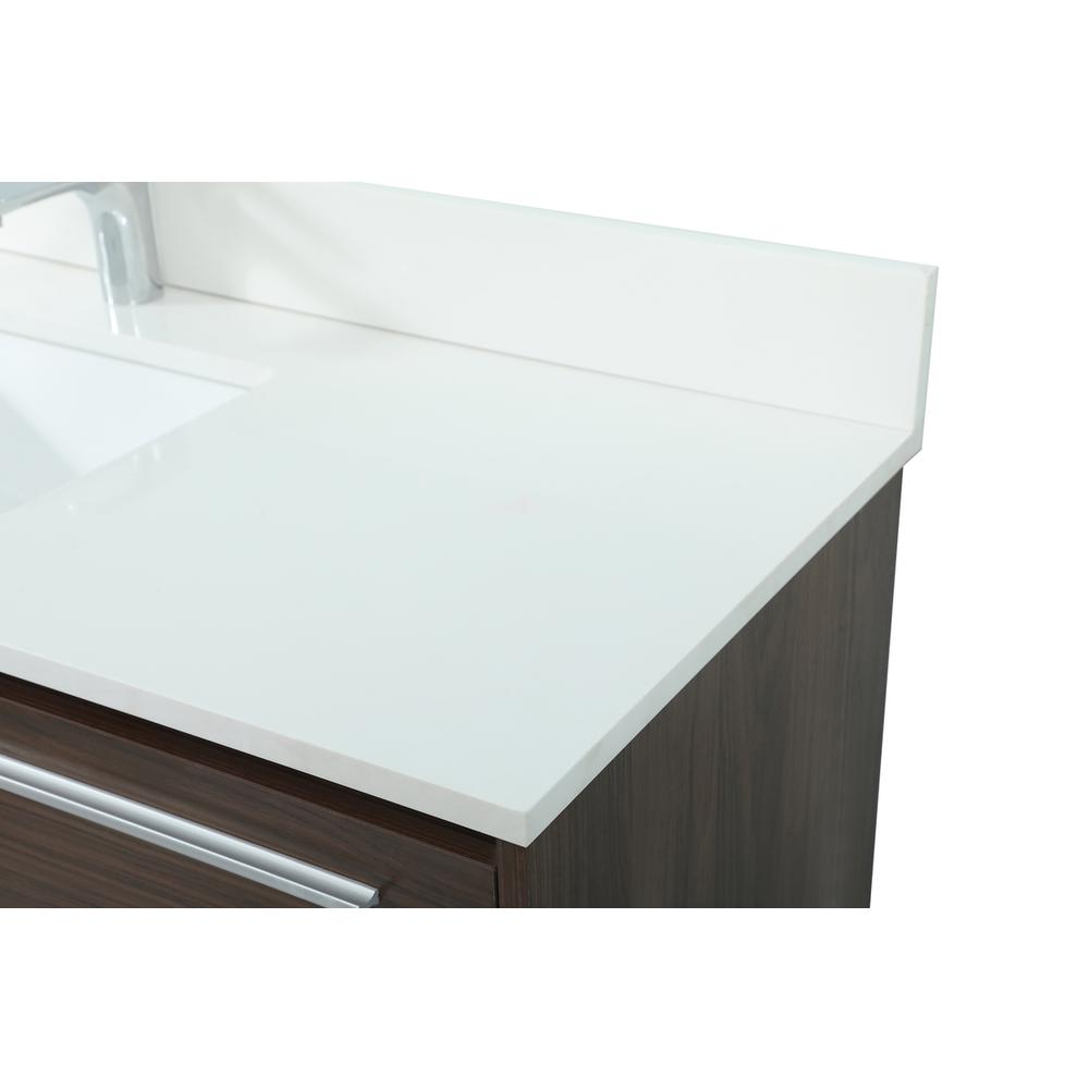 48 inch Single bathroom vanity in walnut with backsplash. Picture 11