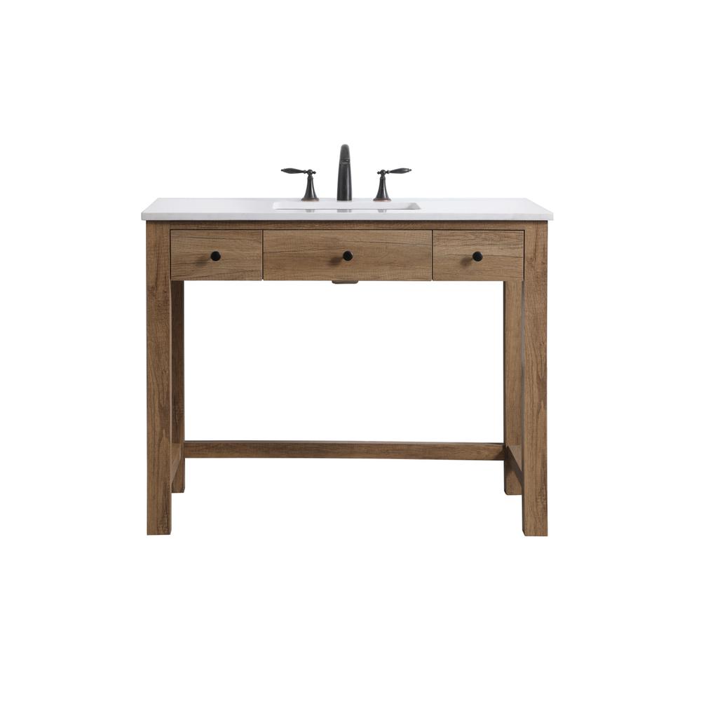 42 Inch ADA Compliant Bathroom Vanity In Natural Oak. Picture 1