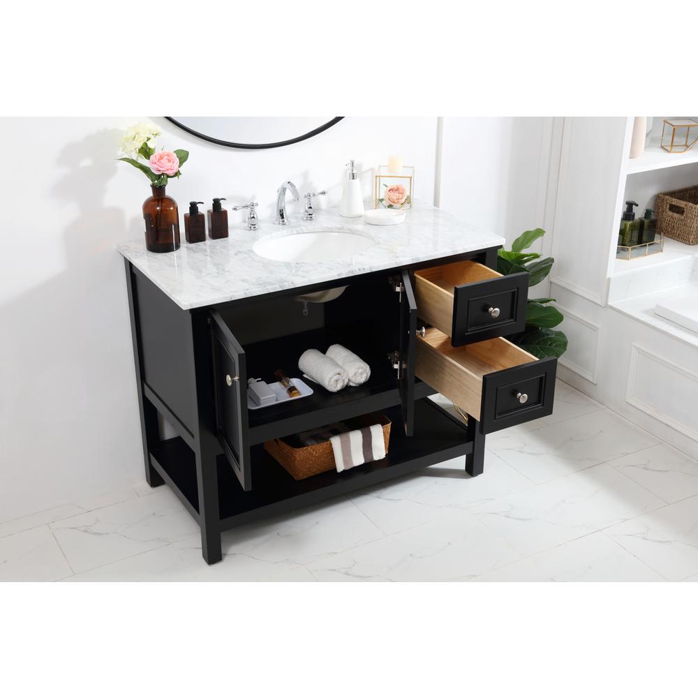 42 in. Single bathroom vanity set in Black. Picture 3