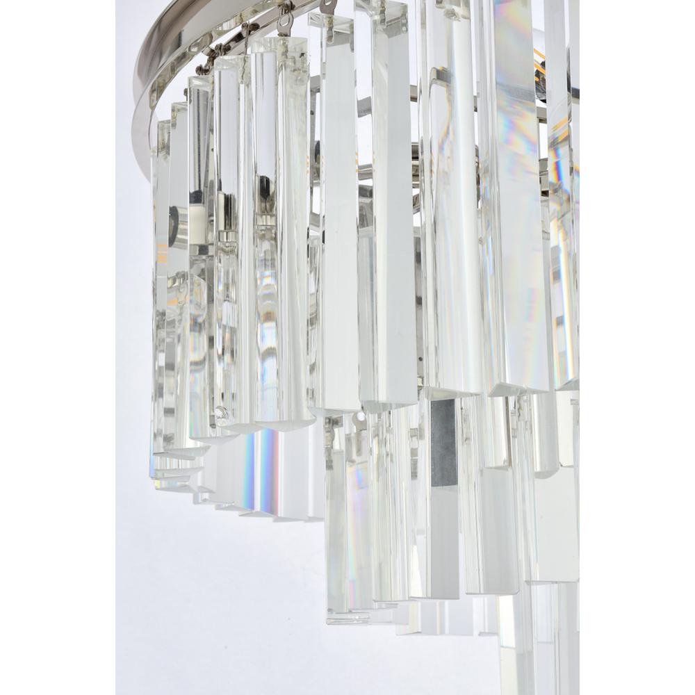 Sydney 9 light polished nickel Chandelier Clear Royal Cut Crystal. Picture 3