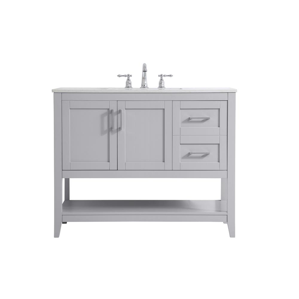 42 inch Single Bathroom Vanity in Grey. Picture 1