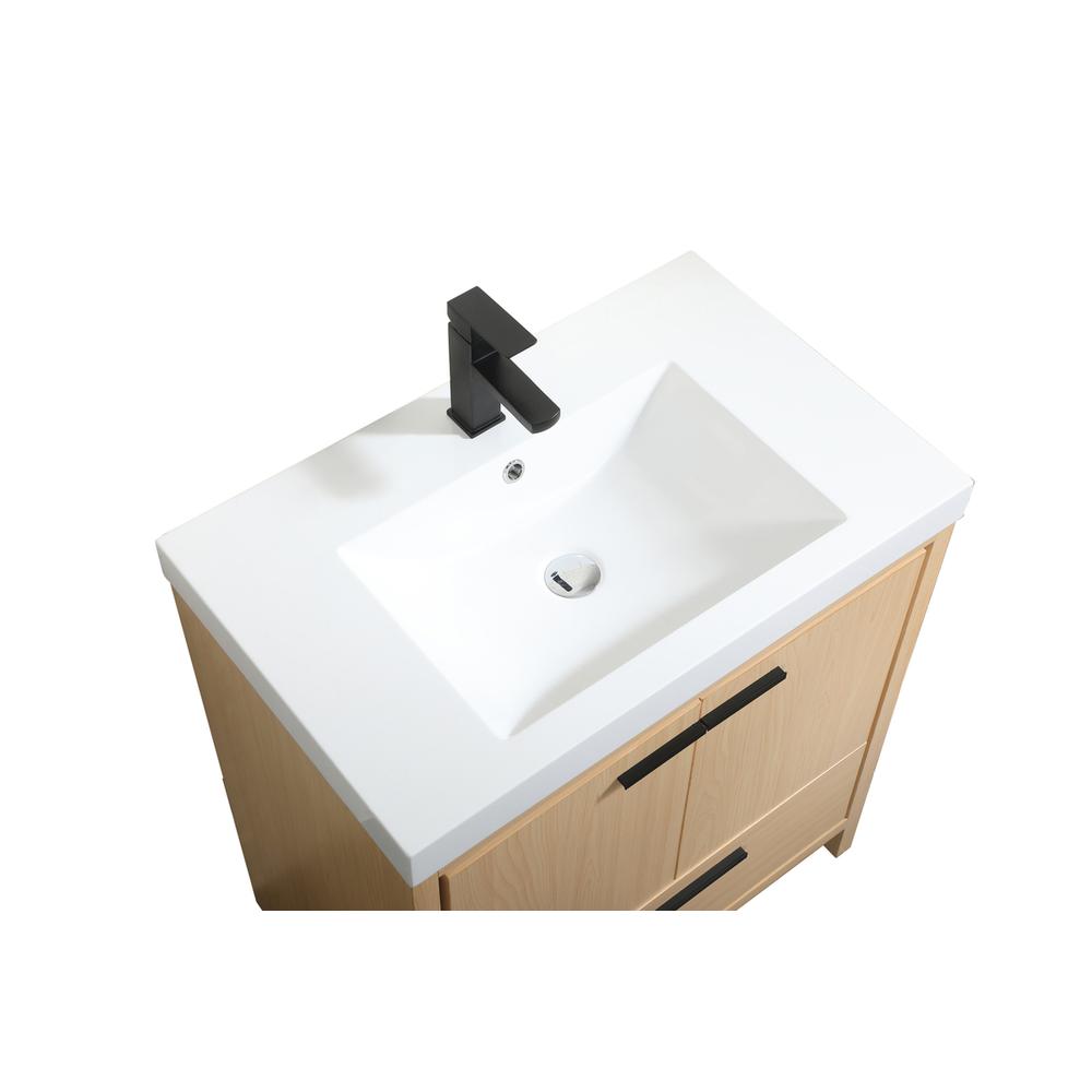 30 inch Single bathroom vanity in Maple. Picture 10