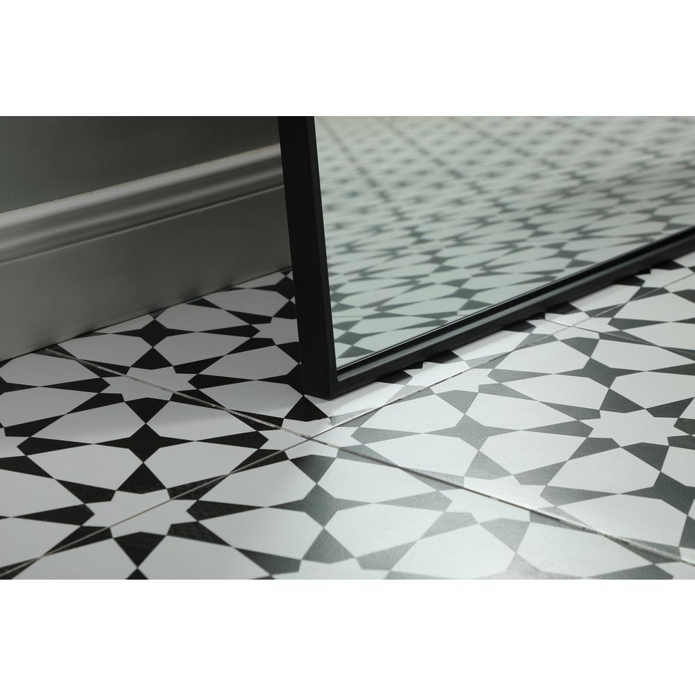 Metal Frame Arch Full Length Mirror 32x76 Inch in Black. Picture 4