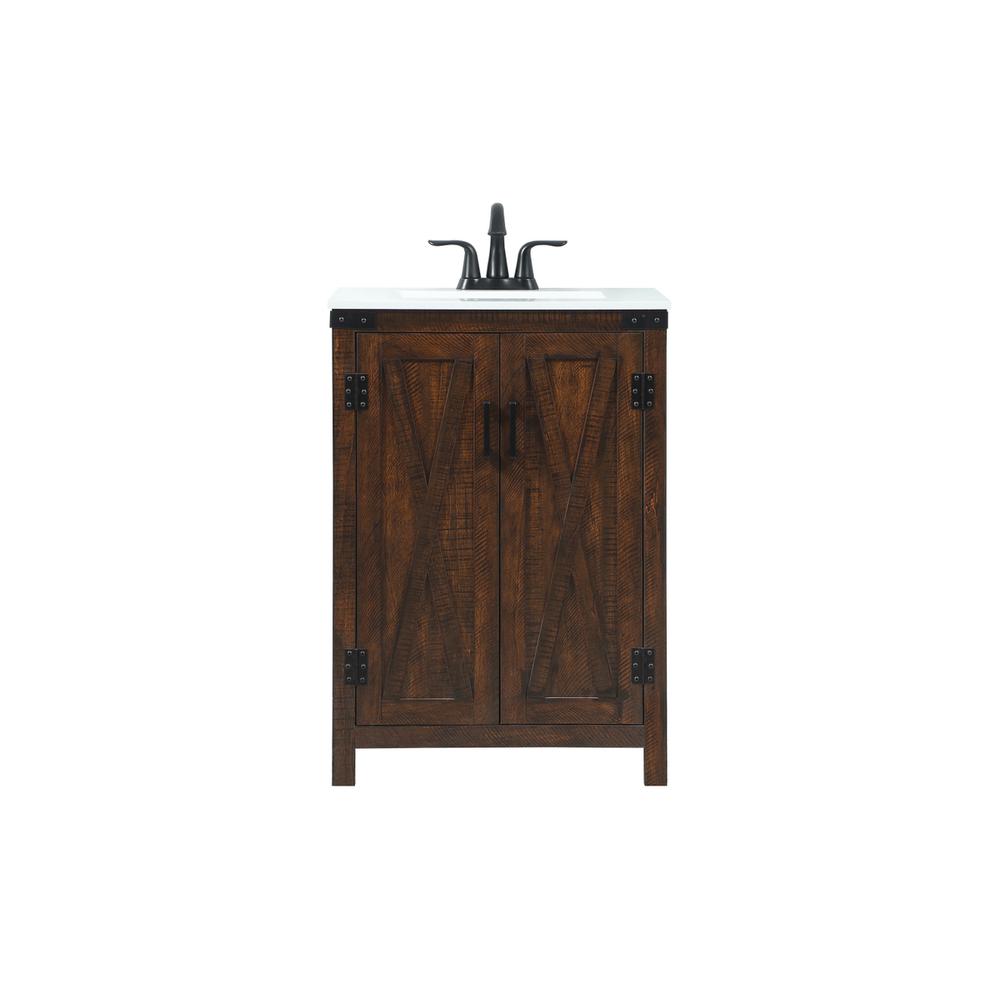 24 inch Single bathroom vanity in expresso. Picture 1
