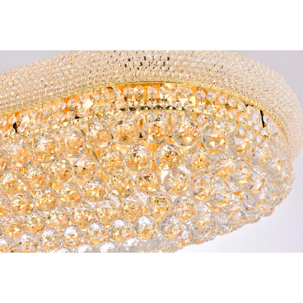 Primo 18 light Gold Flush Mount Clear Royal Cut Crystal. Picture 3
