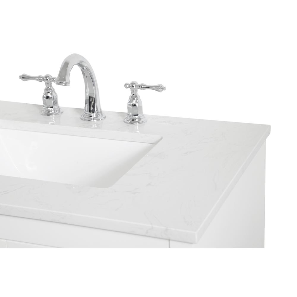 30 inch Single Bathroom Vanity in White. Picture 10