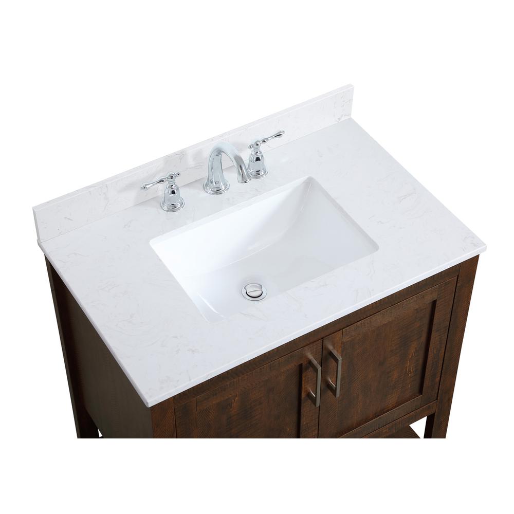 30 inch Single Bathroom Vanity in Espresso with Backsplash. Picture 11