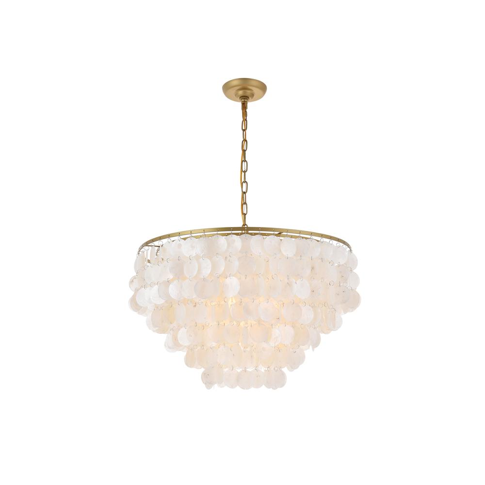Selene 6 light Brass Pendant. Picture 3