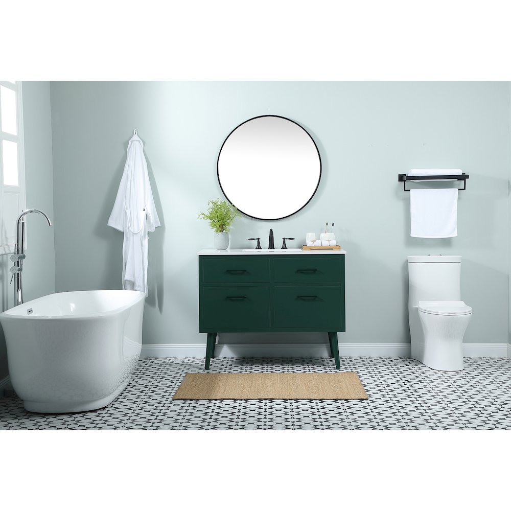 42 Inch Bathroom Vanity In Green. Picture 5