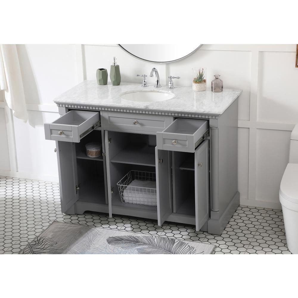48 inch Single bathroom vanity in  Grey. Picture 3
