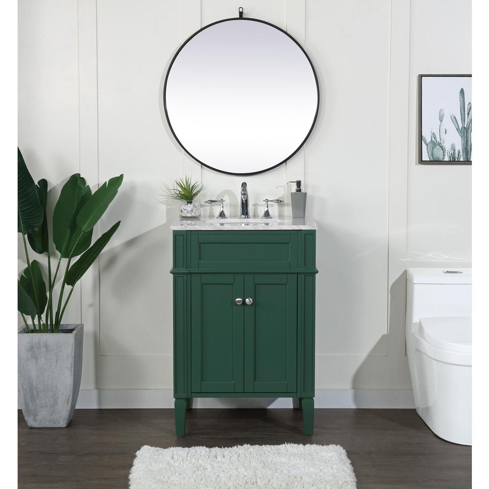 24 inch Single bathroom vanity in green. Picture 4