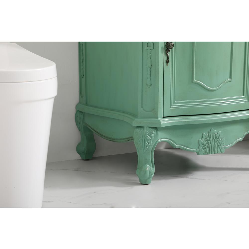 24 inch Single Bathroom vanity in vintage mint. Picture 6