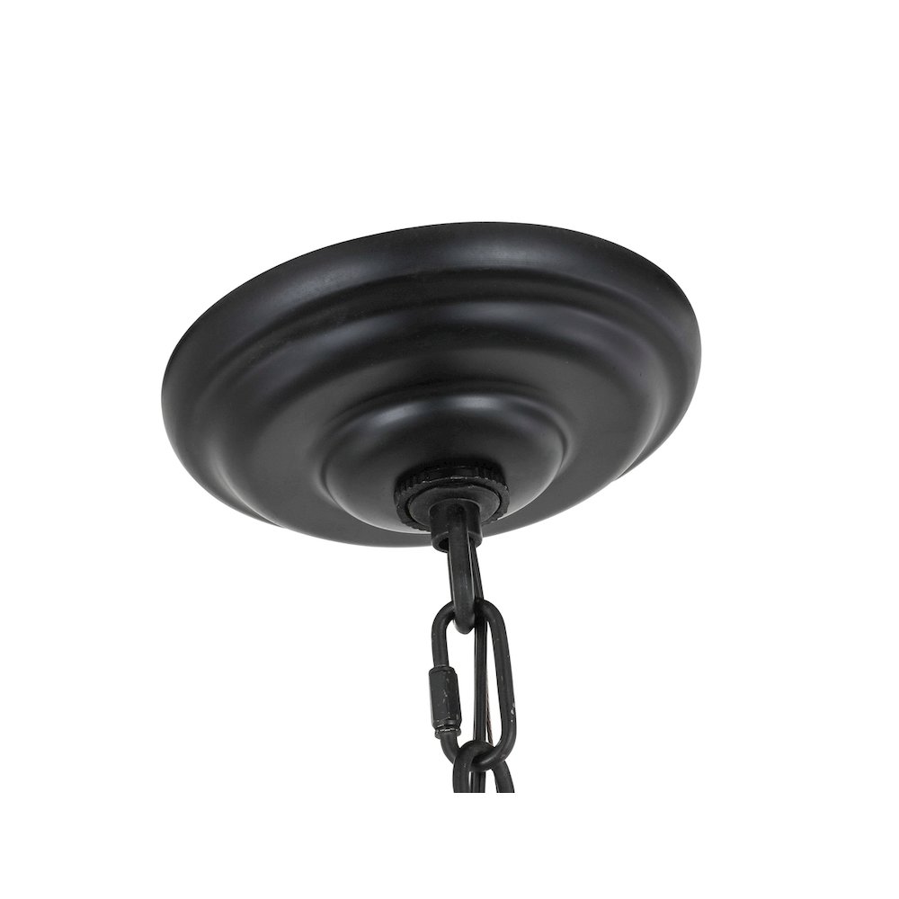 Eclipse 4 Light Brass And Black Pendant. Picture 9