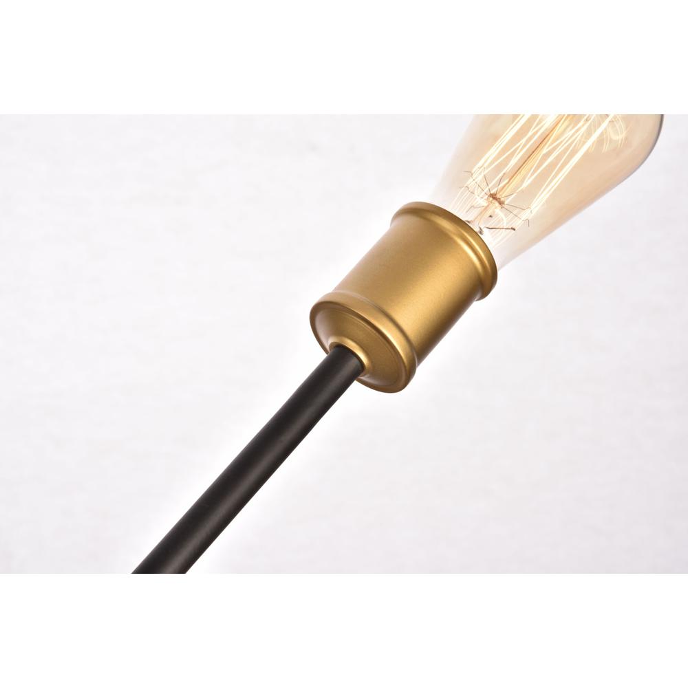 Axel Collection Chandelier D27.2 H32.5 Lt:10 Black and Brass Finish. Picture 6