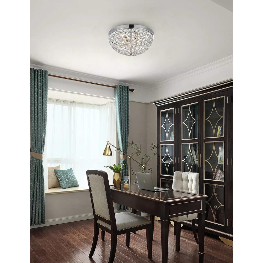 Taye Collection Flushmount D13.5 H6.3 Lt:3 Chrome Finish. Picture 6