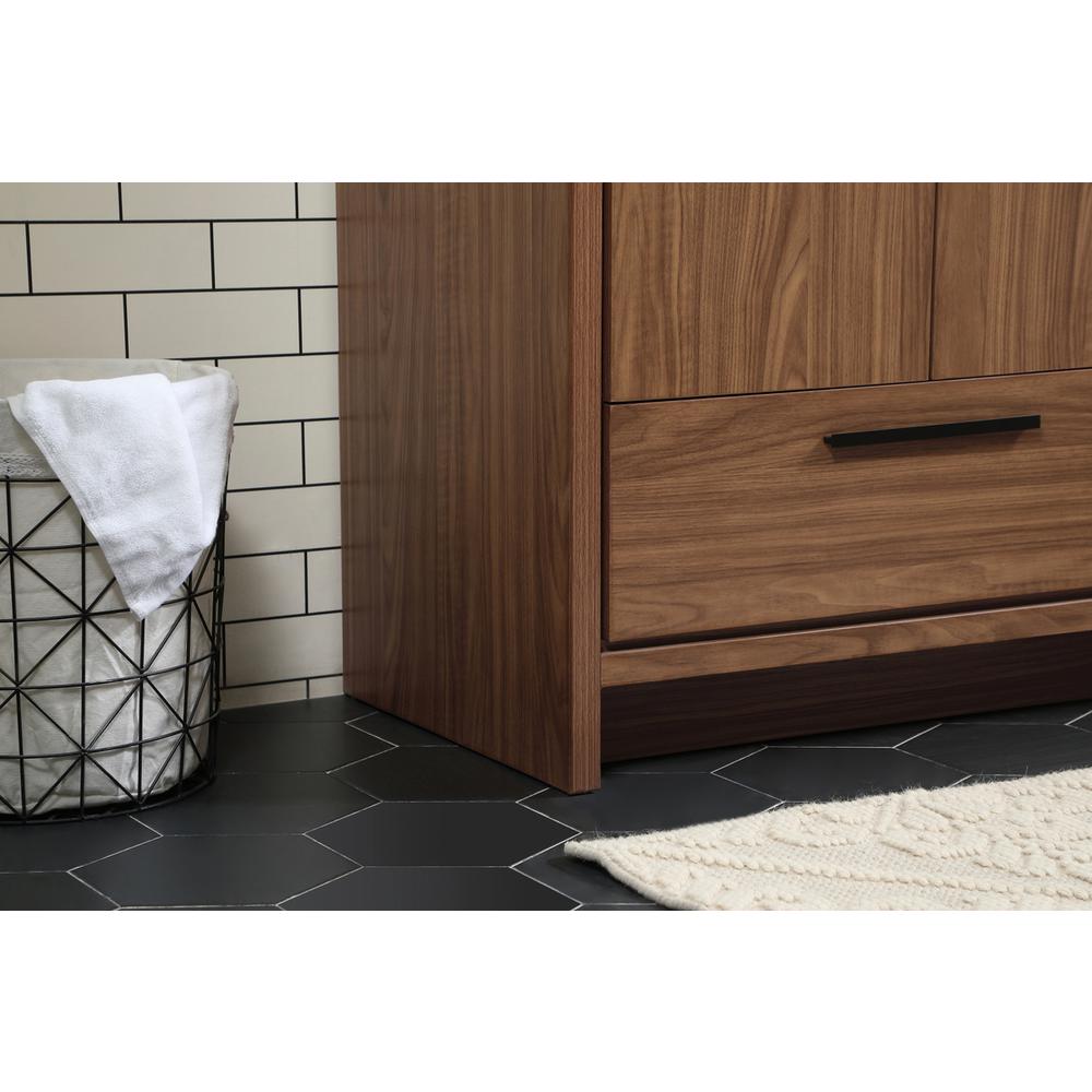 30 inch Single bathroom vanity in walnut brown. Picture 6