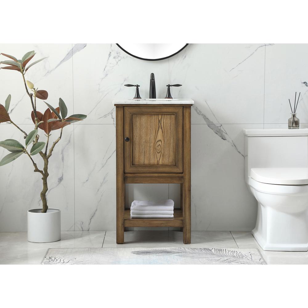 19 inch Single bathroom vanity in driftwood. Picture 14
