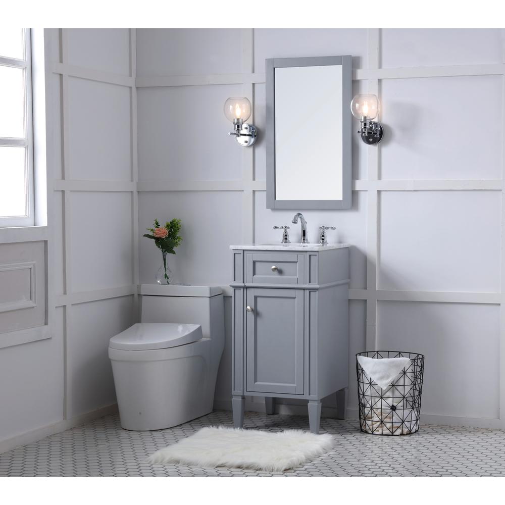 18 in. Single Bathroom Vanity set in grey. Picture 8
