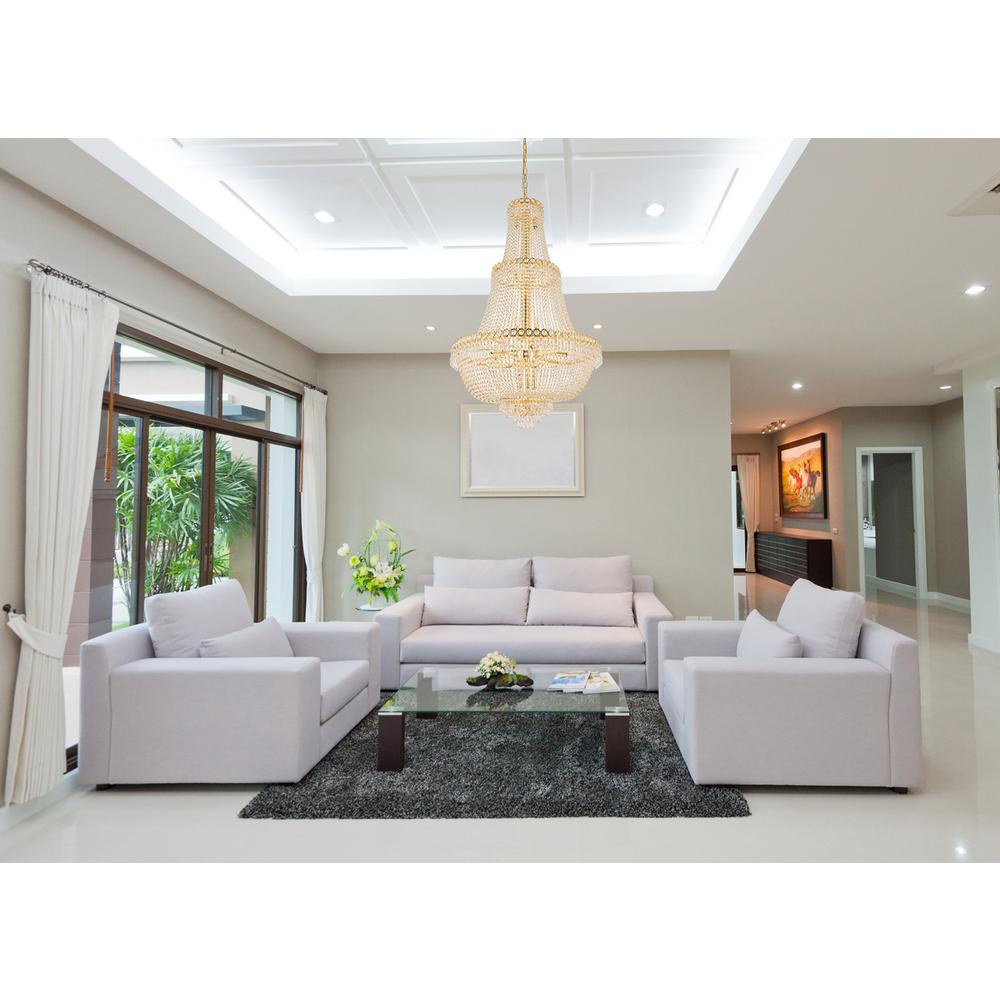 Century 17 light Gold Chandelier Clear Royal Cut Crystal. Picture 7
