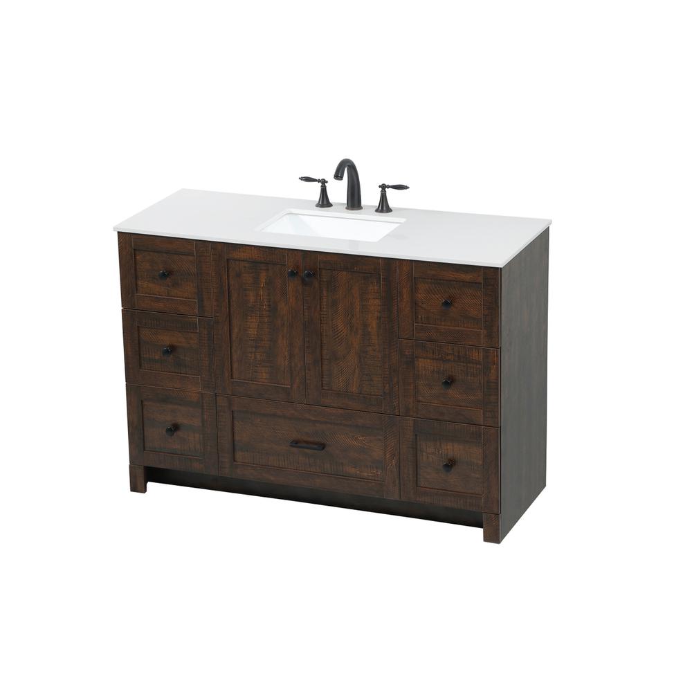 48 inch Single bathroom vanity in expresso. Picture 8