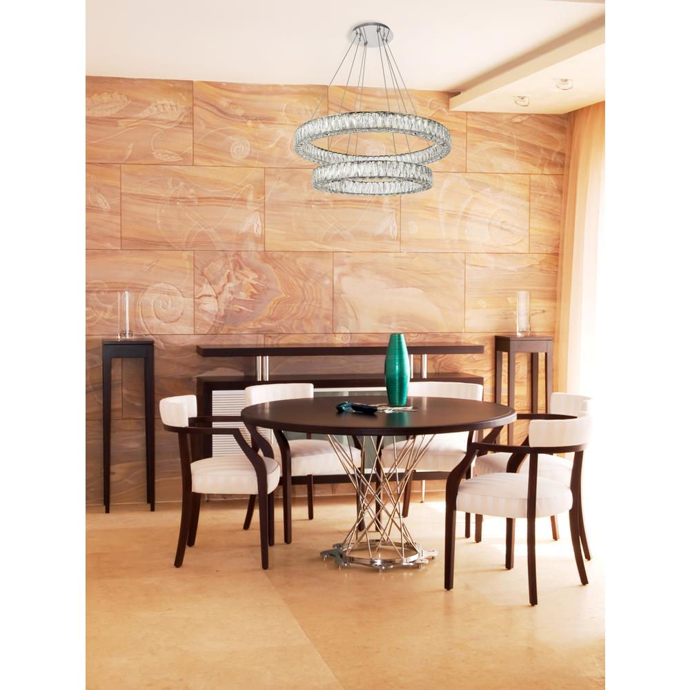 Monroe Integrated LED chip light Chrome Chandelier Clear Royal Cut Crystal. Picture 7