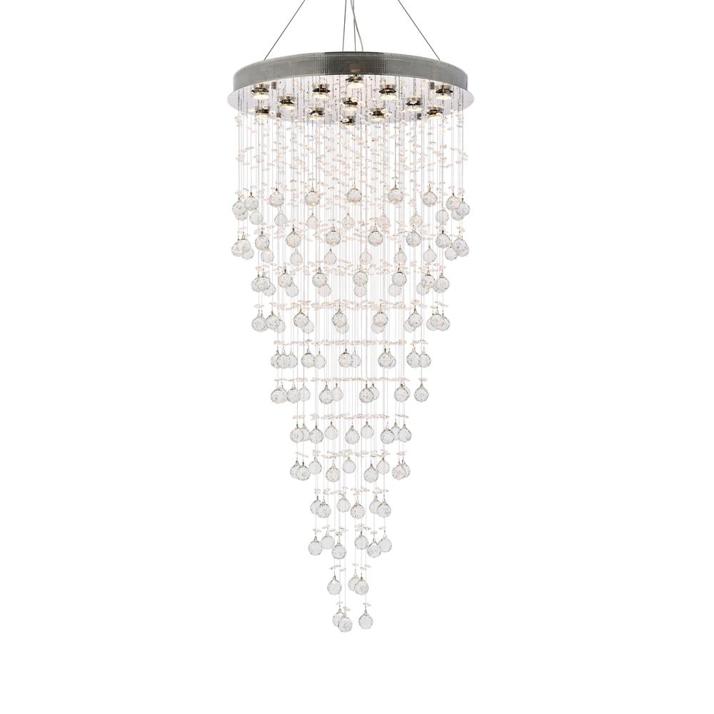 Galaxy 13 light Chrome Chandelier Clear Royal Cut Crystal. Picture 2