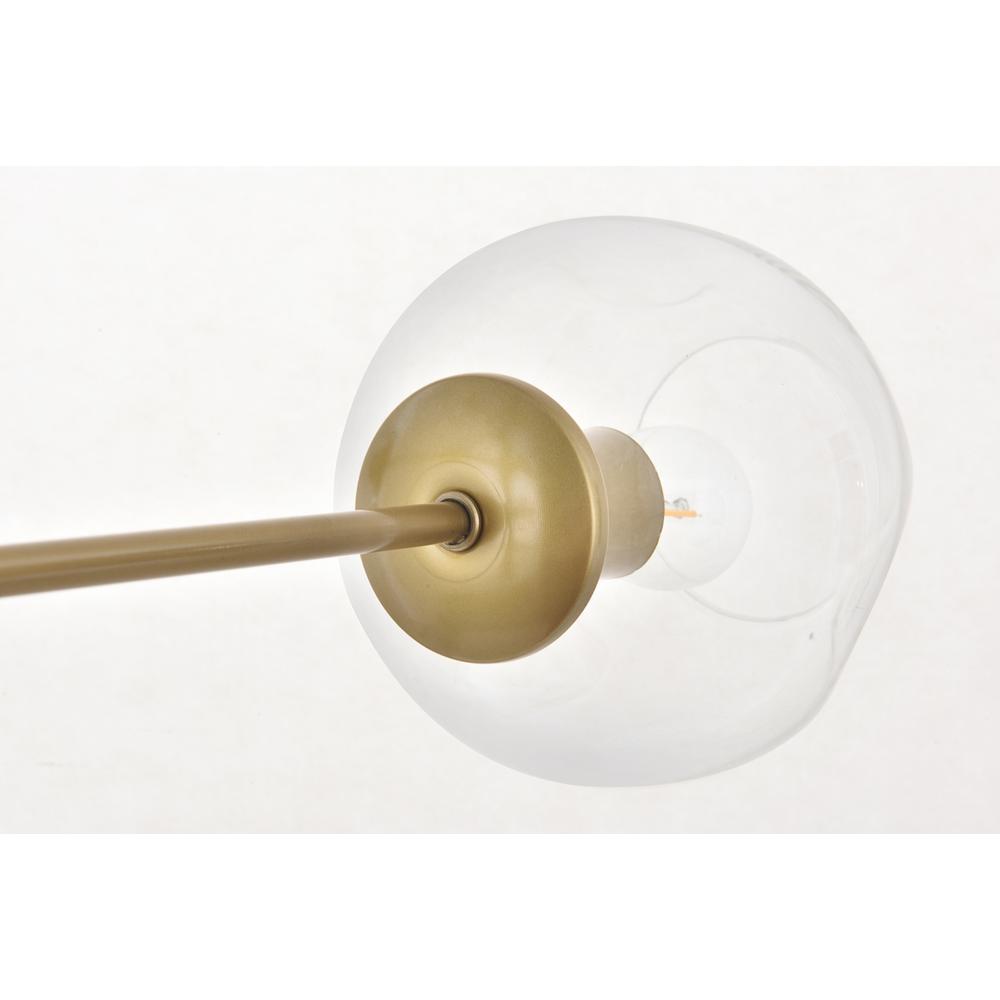 Paragon 6 light Matte Black and Brass Pendant. Picture 9