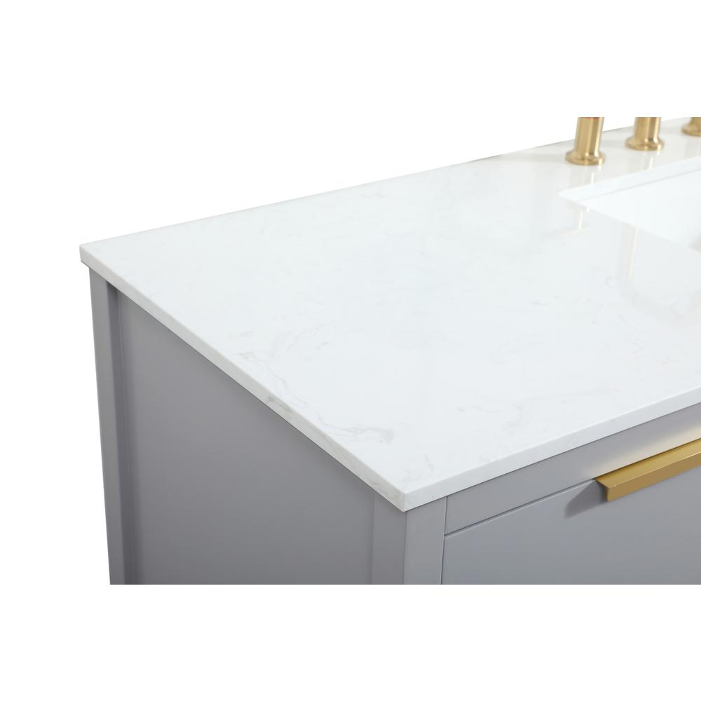 60 inch Single bathroom vanity in grey. Picture 11