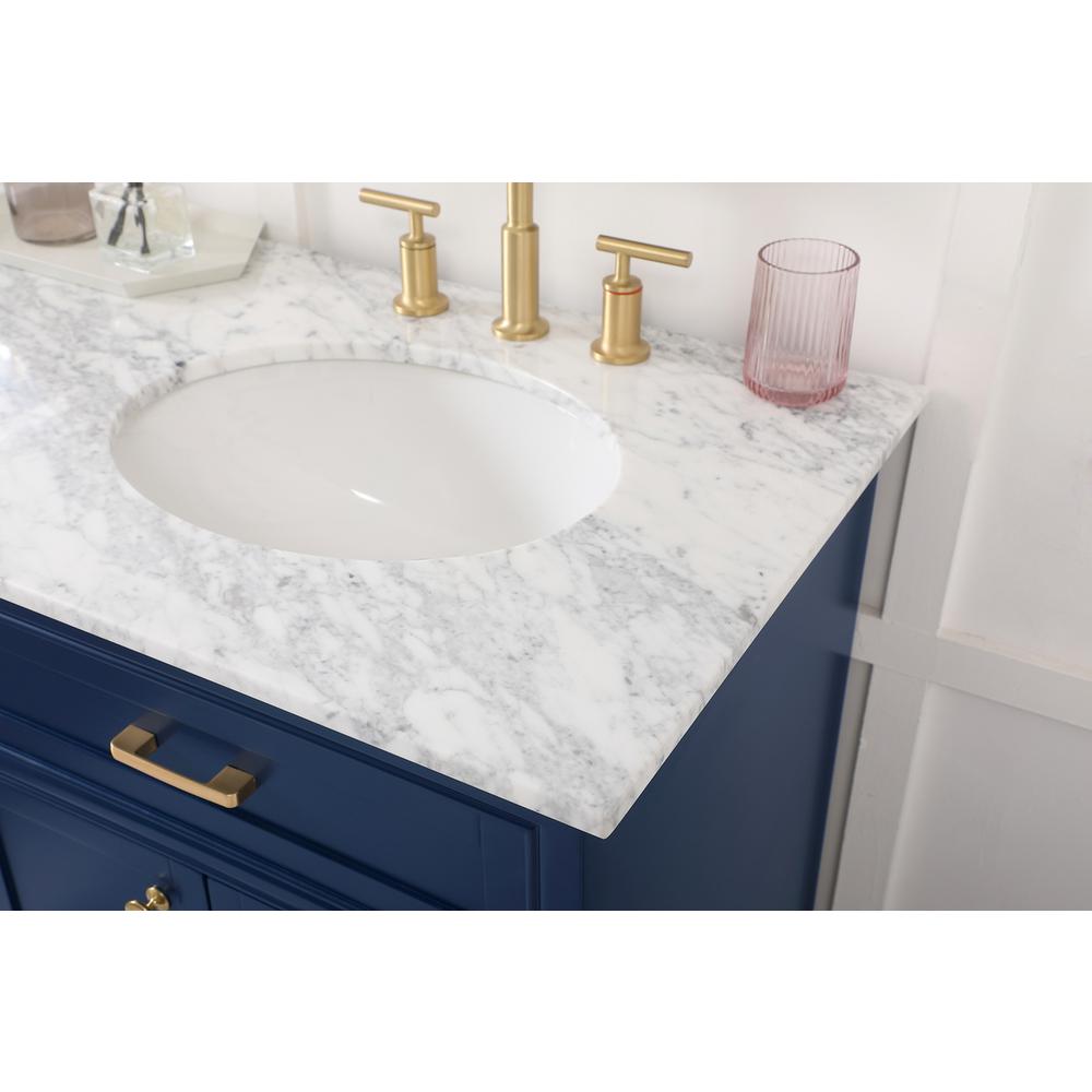 60 inch Single bathroom vanity in Blue. Picture 5
