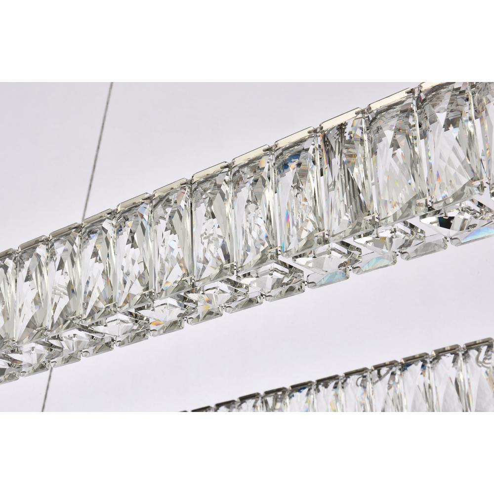 Monroe 50 inch LED Single rectangle pendant in chrome. Picture 4