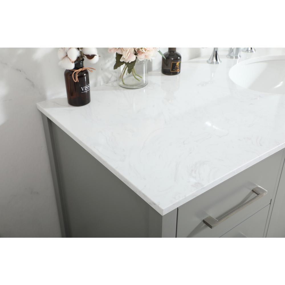 60 inch Single bathroom vanity in grey. Picture 5