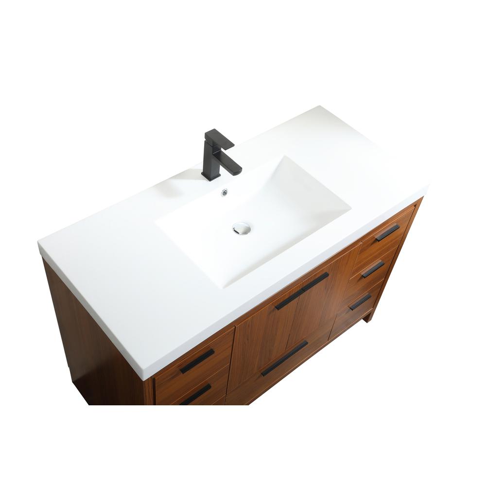 48 inch Single bathroom vanity in Teak. Picture 10